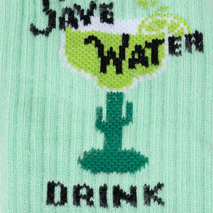 Save Water Drink Tequila - Athletic Ribbed Men's Crew Socks - Sock It To Me