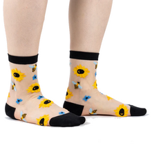 Load image into Gallery viewer, You Are My Sunshine - Women&#39;s Sheer Crew Socks - Sock It To Me
