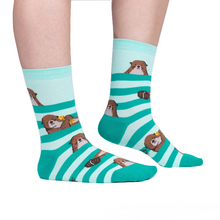 Load image into Gallery viewer, My Otter Foot - Women&#39;s Crew Socks - Sock It To Me
