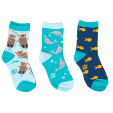 Load image into Gallery viewer, My Otter Half Kids Crew Socks Pack of 3 - Sock It To Me
