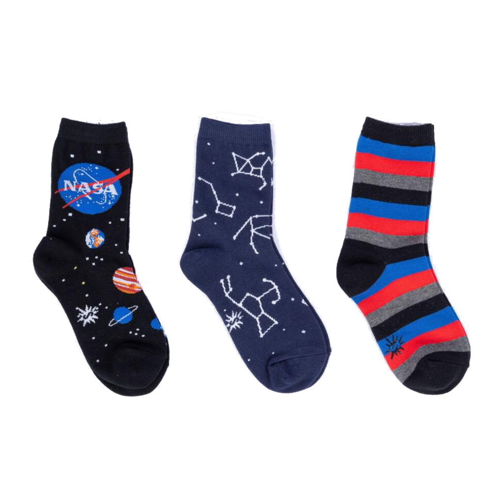 Solar System Kids Glow In The Dark Crew Socks Pack of 3 - Sock It To Me