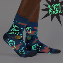 Load image into Gallery viewer, You Glow Girl - Women&#39;s Crew Socks - Sock It To Me
