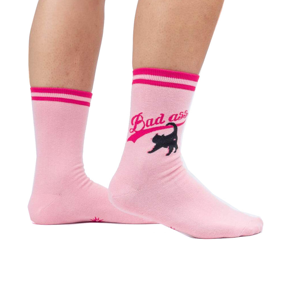 Bad Ass Cat - Women's Crew Socks - Sock It To Me